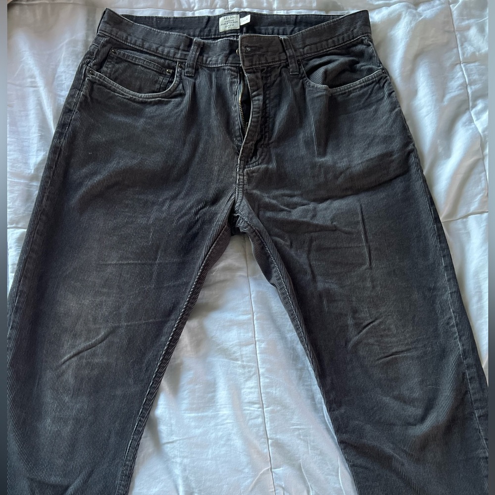 J Crew Vintage Slim Straight Corduroy Pants - 32" x 30”- Navy